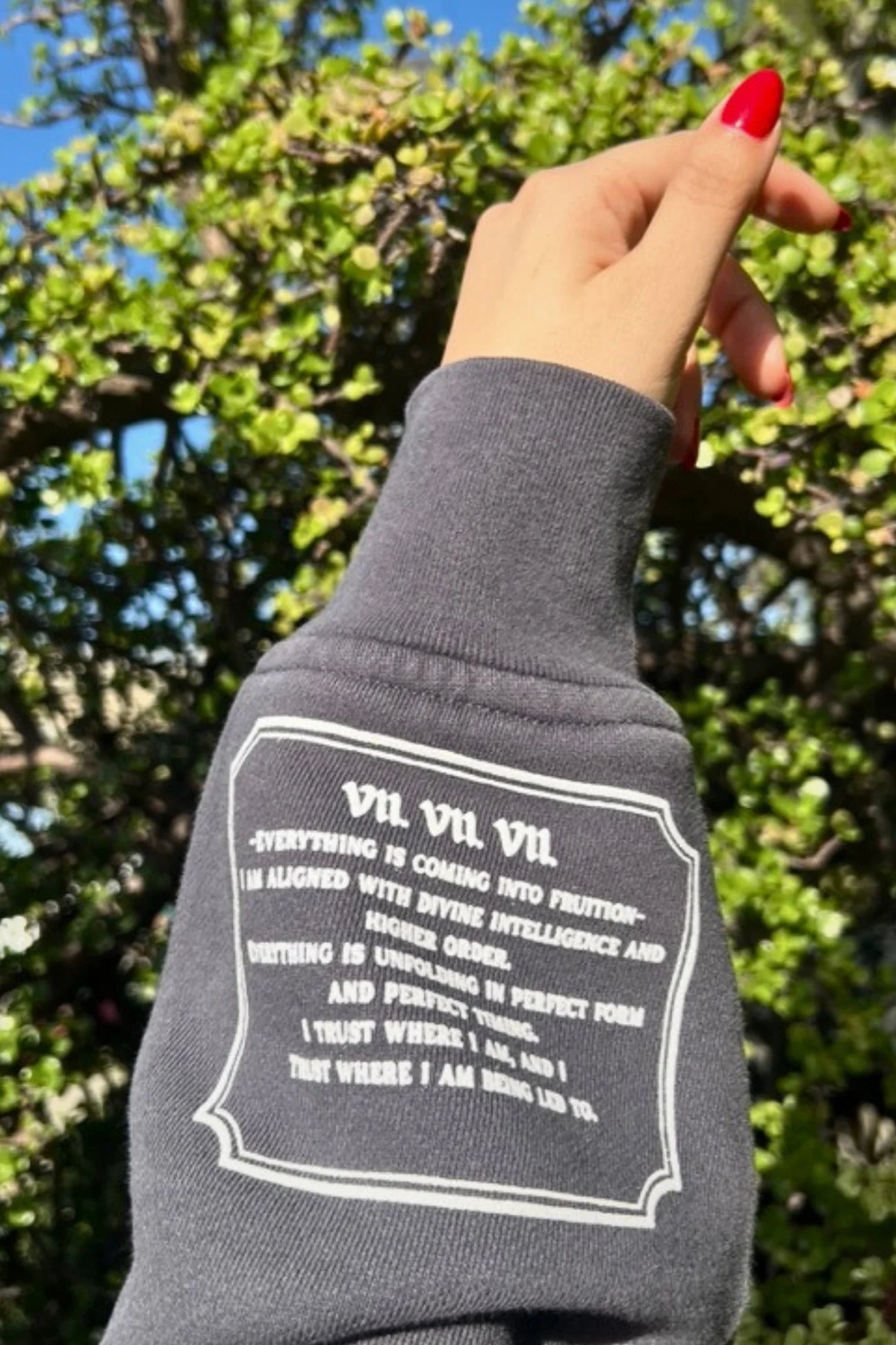 777 Angel Number Hoodie – Organic Cotton Fleece in Asteroid - Image 5